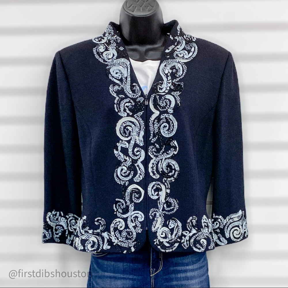 St. John Collection Black Frost Jacket NWT